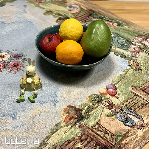 Nappe et foulard en tapisserie - Voyage de Pâques