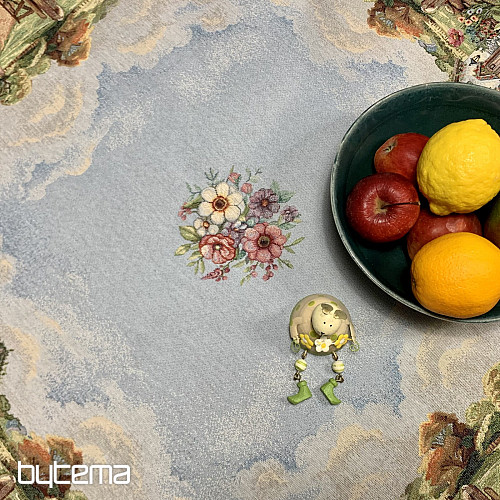 Nappe et foulard en tapisserie - Voyage de Pâques