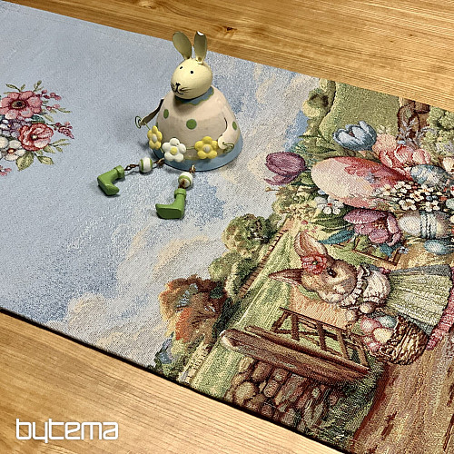 Nappe et foulard en tapisserie - Voyage de Pâques