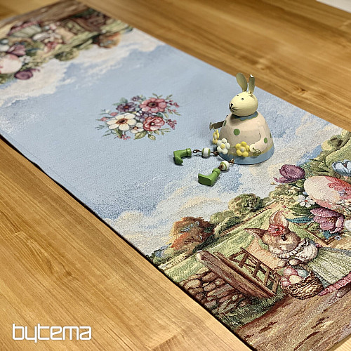 Nappe et foulard en tapisserie - Voyage de Pâques