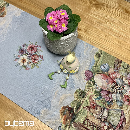 Nappe et foulard en tapisserie - Voyage de Pâques