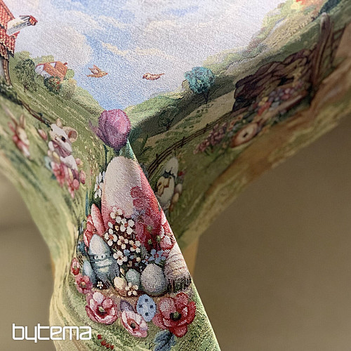 Nappe et foulard en tapisserie - Voyage de Pâques