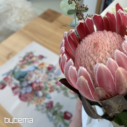 Nappe en tapisserie et foulard BOUQUET DE PRINTEMPS