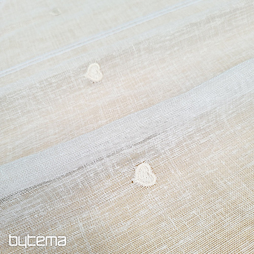 Rideau en vitrail CŒUR BEIGE