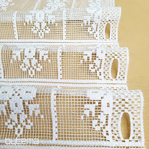 Rideau en vitrail OTYLKA BLANC