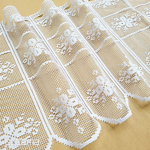 Rideau en vitrail OTYLKA BLANC