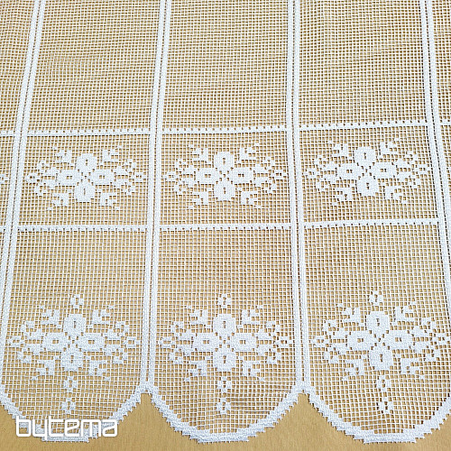 Rideau en vitrail OTYLKA BLANC