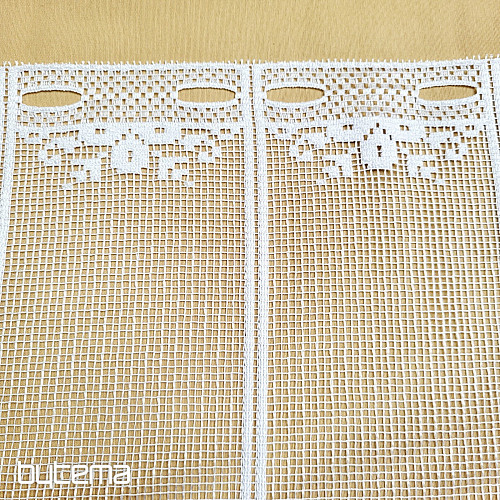 Rideau en vitrail OTYLKA BLANC