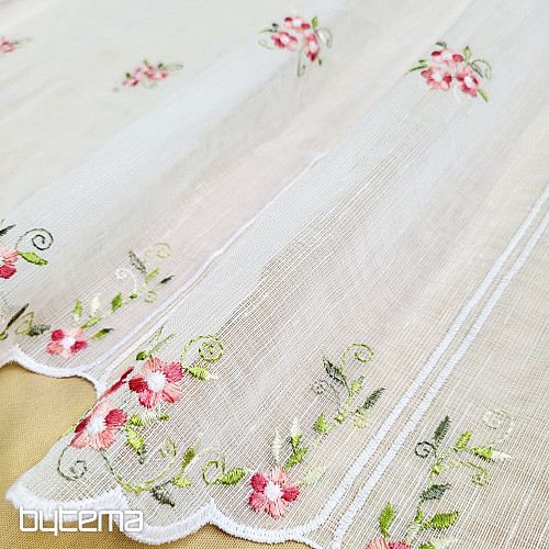 Rideau en vitrail FLEURS ROSES