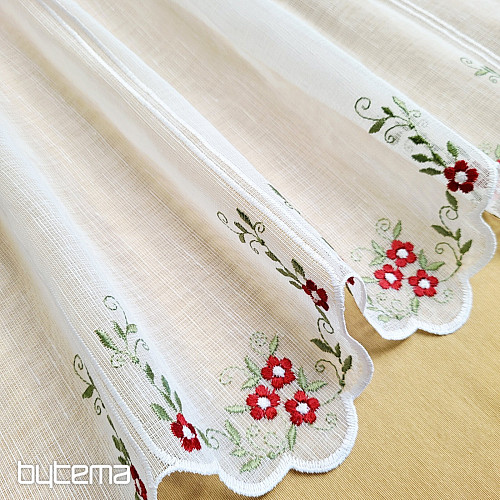 Rideau en vitrail FLEURS ROUGES