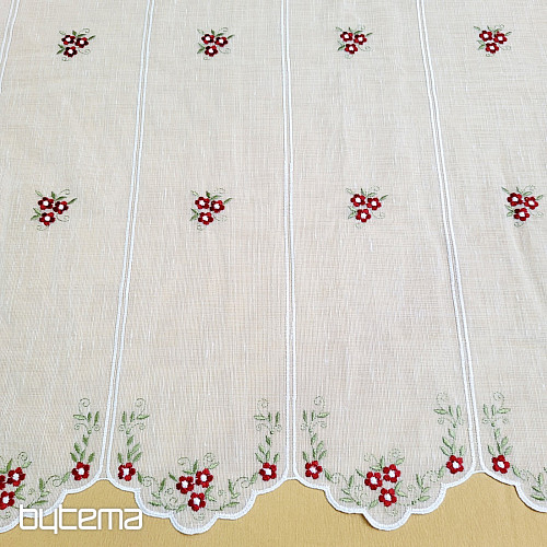 Rideau en vitrail FLEURS ROUGES