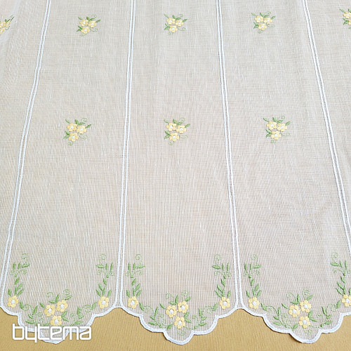 Rideau en vitrail FLEURS JAUNES