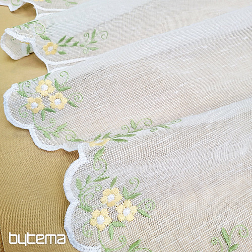 Rideau en vitrail FLEURS JAUNES