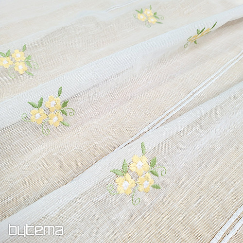 Rideau en vitrail FLEURS JAUNES