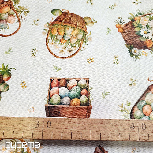 Tissu décoratif ŒUFS COLORÉS