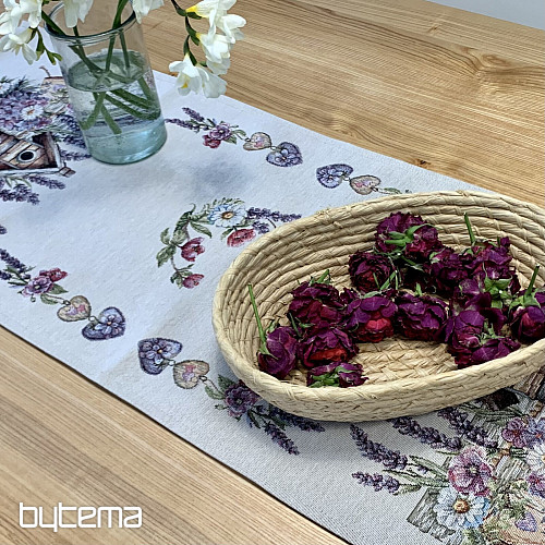 Nappe et foulard en tapisserie BIRDHOUSE