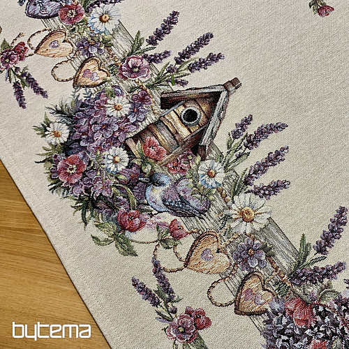 Nappe et foulard en tapisserie BIRDHOUSE