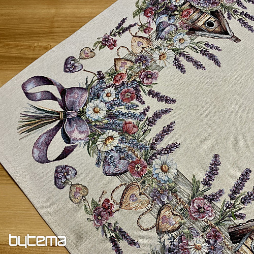 Nappe et foulard en tapisserie BIRDHOUSE