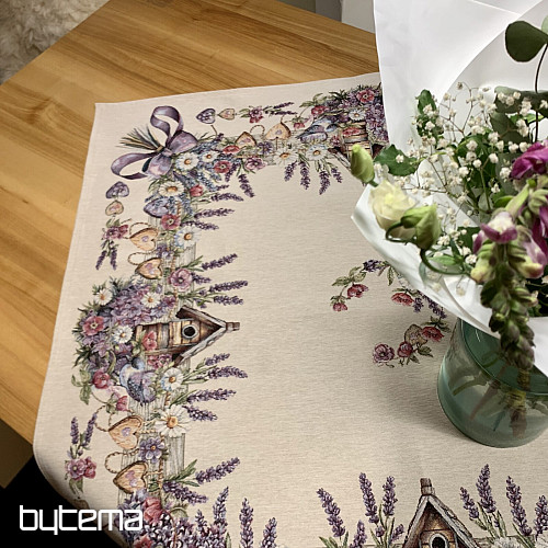 Nappe et foulard en tapisserie BIRDHOUSE