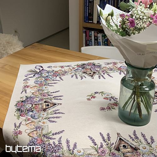 Nappe et foulard en tapisserie BIRDHOUSE
