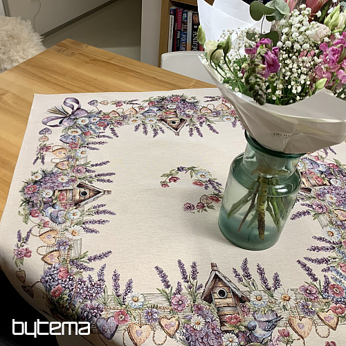 Nappe et foulard en tapisserie BIRDHOUSE