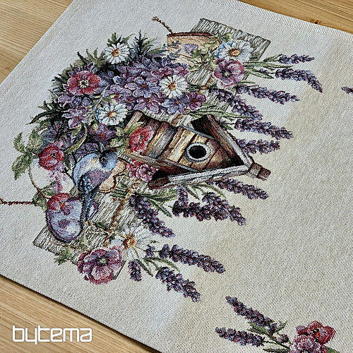 Nappe et foulard en tapisserie BIRDHOUSE