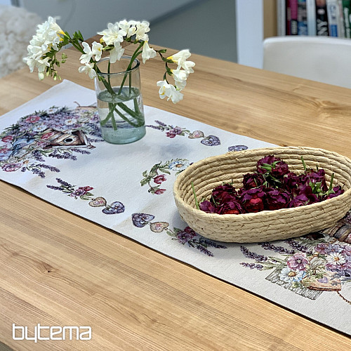 Nappe et foulard en tapisserie BIRDHOUSE