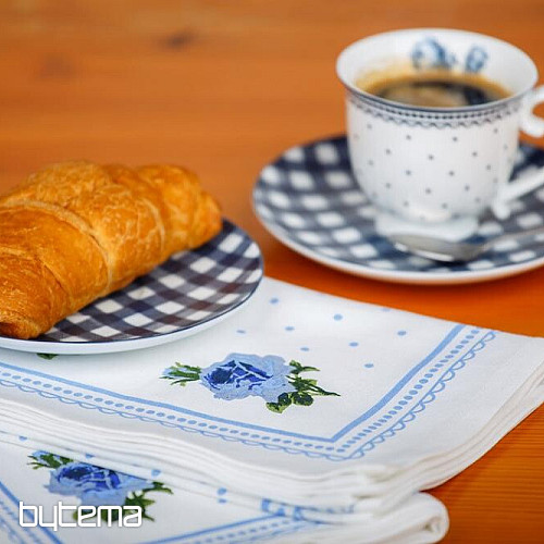 Serviettes de grand-mère Roses bleues