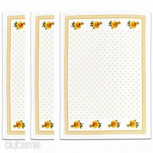 Les serviettes de grand-mère, les roses orange