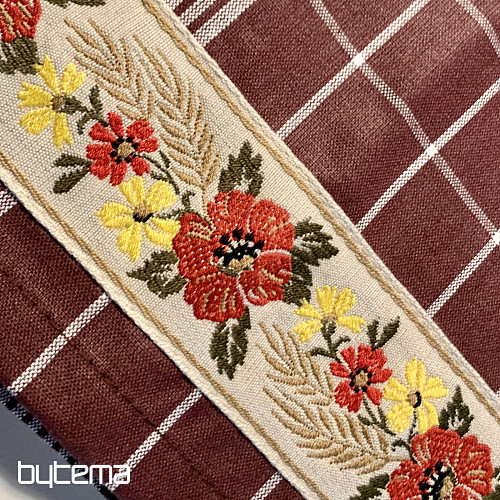 Torchons marron à fleurs de grand-mère