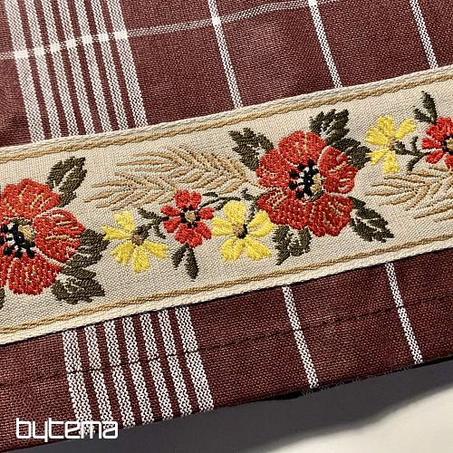 Torchons marron à fleurs de grand-mère