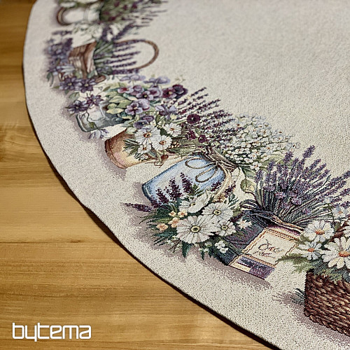 Nappe ronde en tapisserie BEAUTÉ DANS LE PANIER