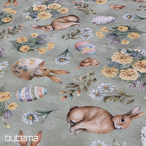 Tissu décoratif BUNNY LONNIE vert
