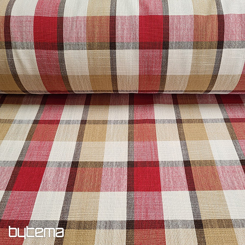 Tissu décoratif ATILA ROUGE