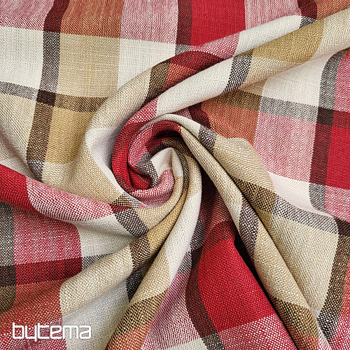 Tissu décoratif ATILA ROUGE