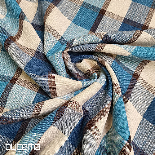 Tissu décoratif ATILA BLEU