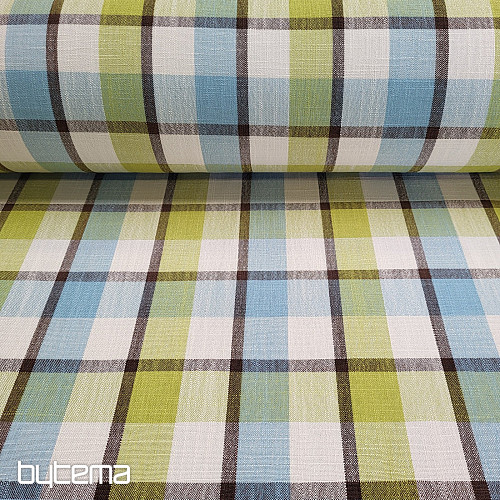 Tissu décoratif ATILA BLEU VERT