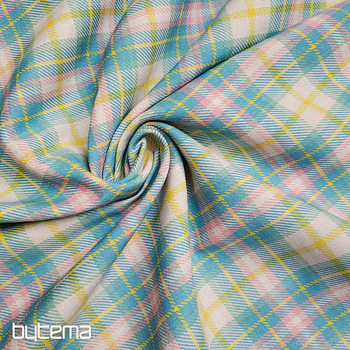 Tissu décoratif DEMER VERT ROSE