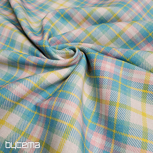 Tissu décoratif DEMER VERT ROSE