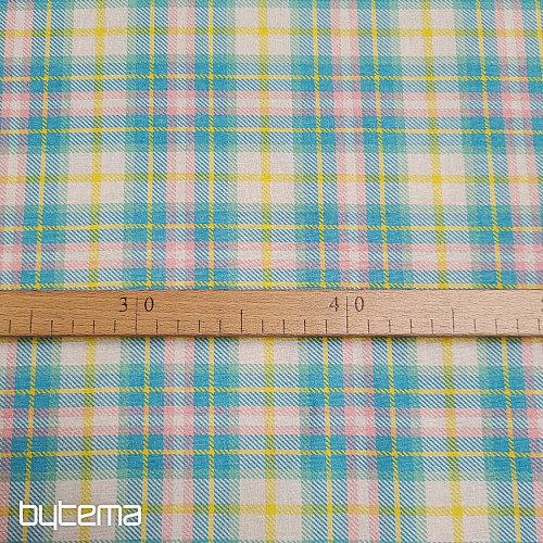 Tissu décoratif DEMER VERT ROSE