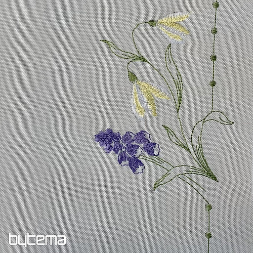 Nappe et foulard brodés NARCISSIS ET LA FILLE DES NEIGES