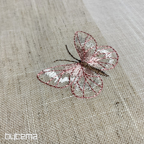 Nappe et foulard brodés de roses et de chatons