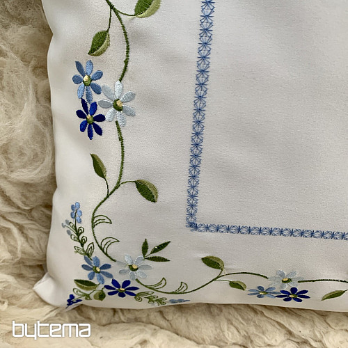 Couverture décorative brodée FLEUR OUBLIÉE