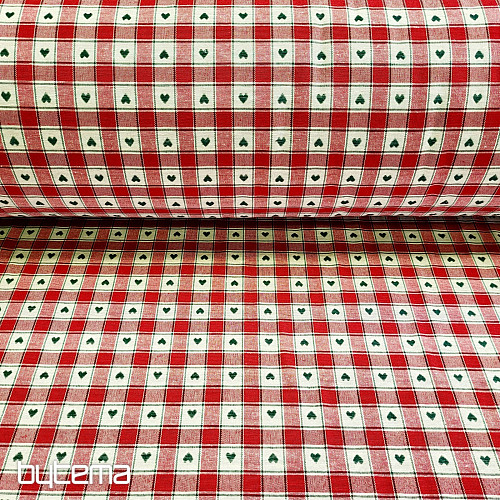 Tissu décoratif MAXI CORET rouge