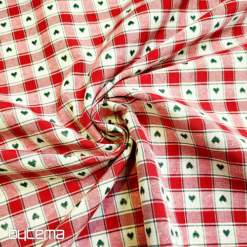 Tissu décoratif MAXI CORET rouge