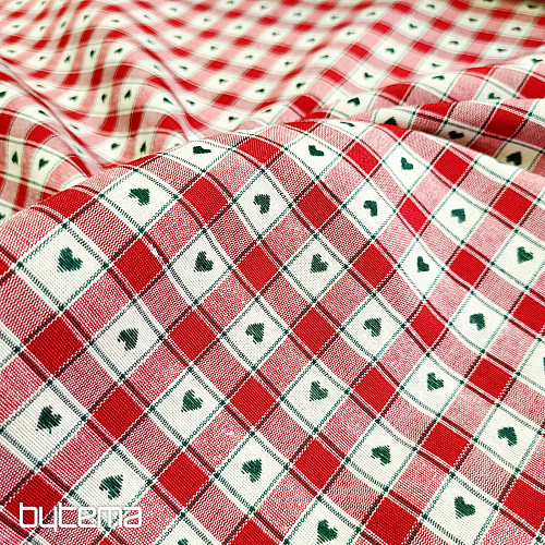 Tissu décoratif MAXI CORET rouge