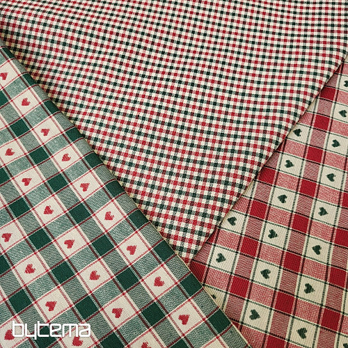 Tissu décoratif MAXI CORET rouge