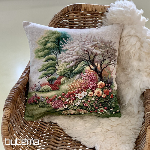 Taie d'oreiller en tapisserie NATURE MORTE DANS LE PARC