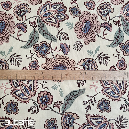 Tissu en coton FLEURS BOHÈME