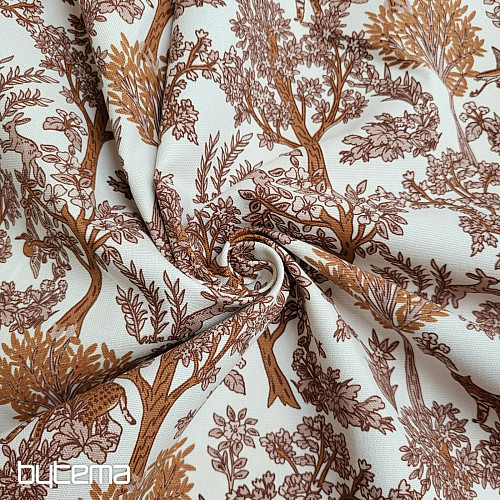 Tissu en coton CHEPART ET ARBRES